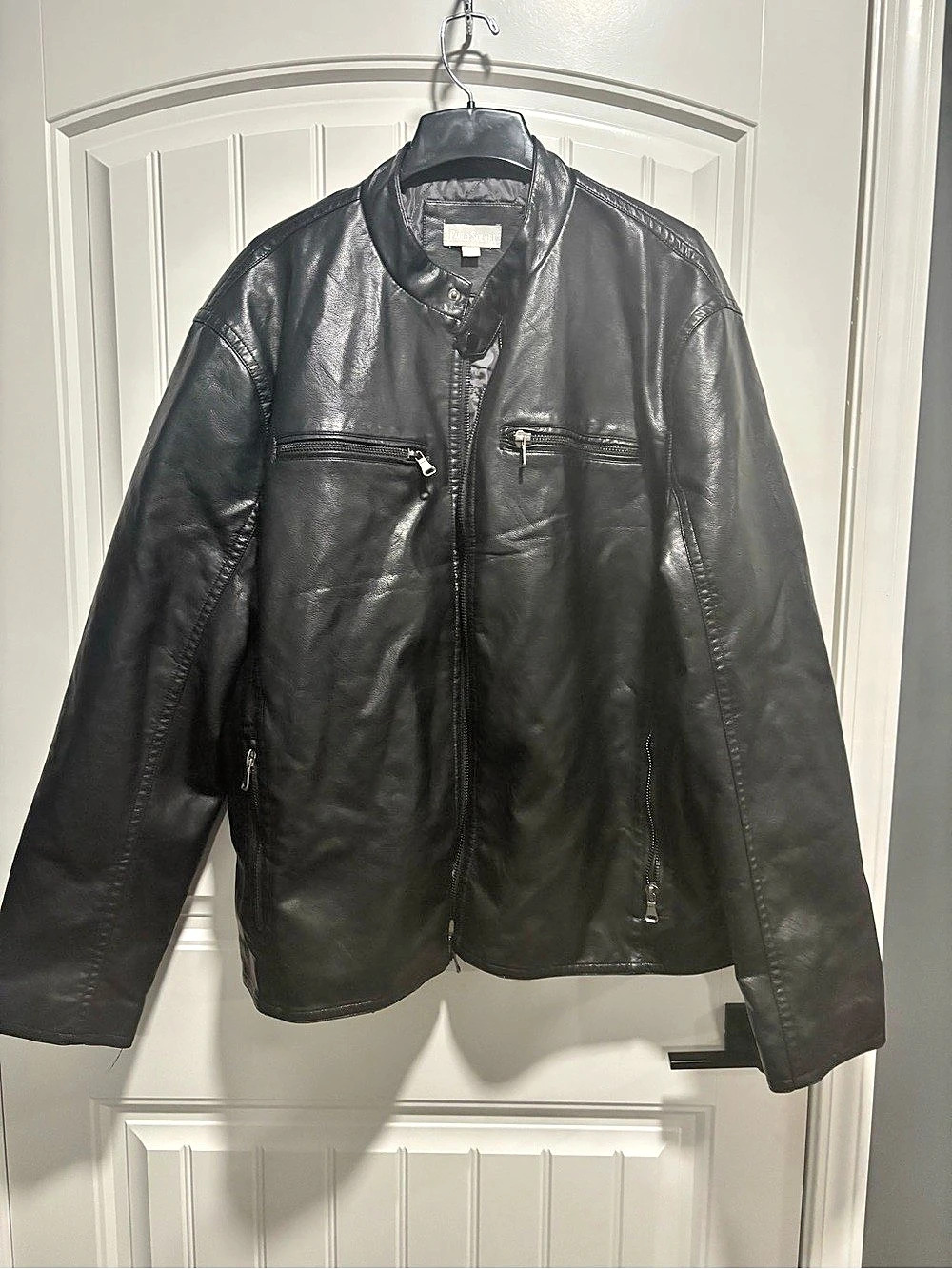 Paulo Solari Black Moto Jacket 4XL